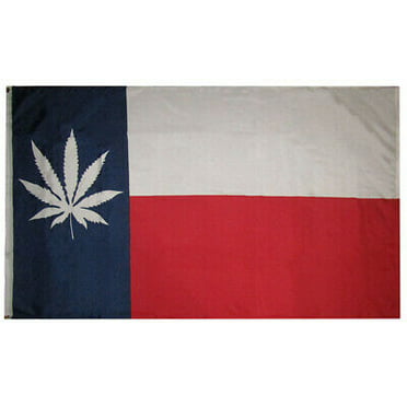 Marijuana Leaf Love Heart Black Polyester 3x5 Foot Flag Pot Banner Weed Hippie